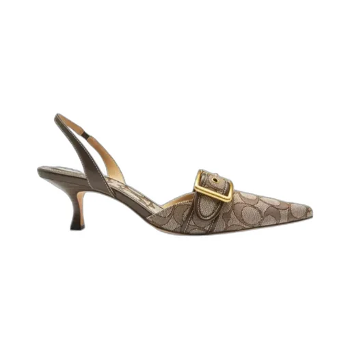 Monogram-Jacquard Slingback Sandals
