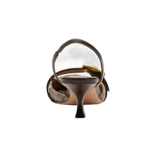 Monogram-Jacquard Slingback Sandals