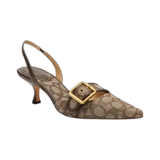 Monogram-Jacquard Slingback Sandals