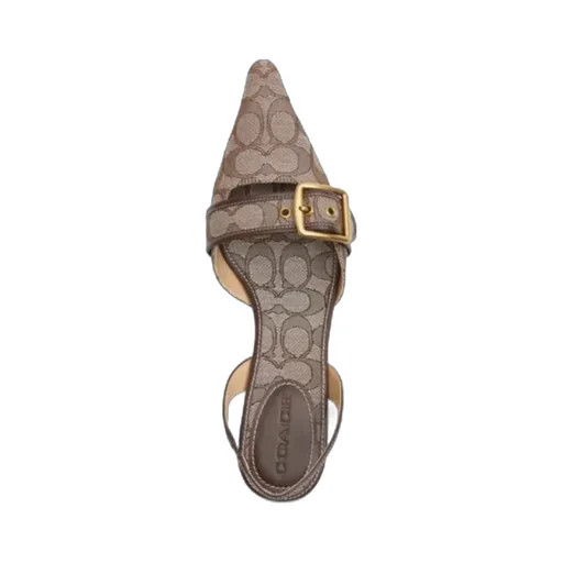 Monogram-Jacquard Slingback Sandals