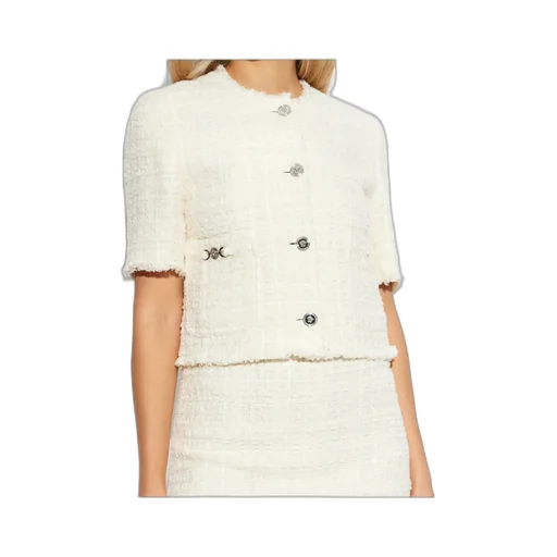 Versace Short Sleeved Tweed Cardigan