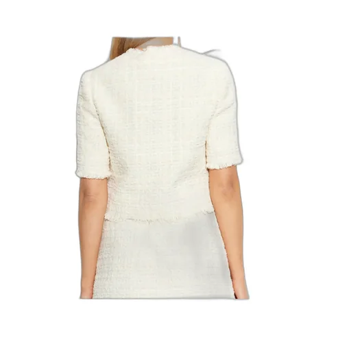 Versace Short Sleeved Tweed Cardigan