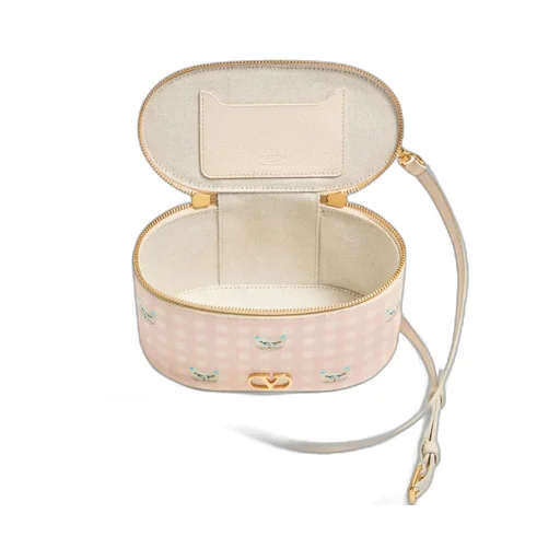 Vlogo Signature Mini Vanity Bag In Le Chat De La Maison Grainy Calfskin