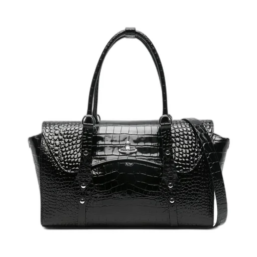 Vivienne Westwood Textured Flap Shoulder Bag