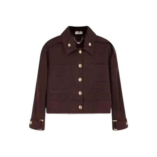 Elisabetta Franchi Gabardine Pea Coat