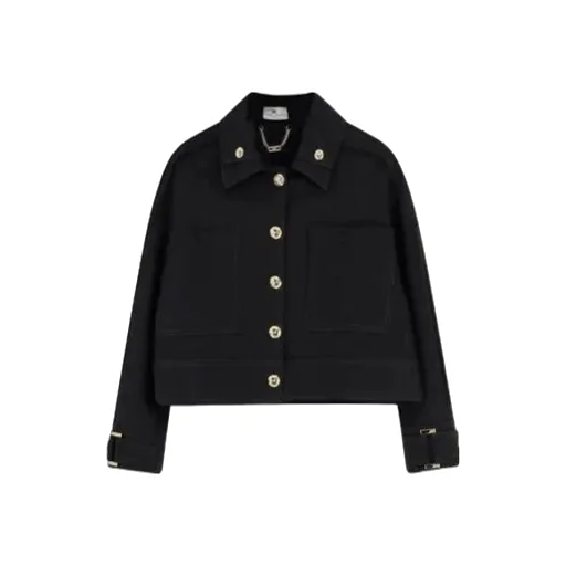 Elisabetta Franchi Gabardine Pea Coat