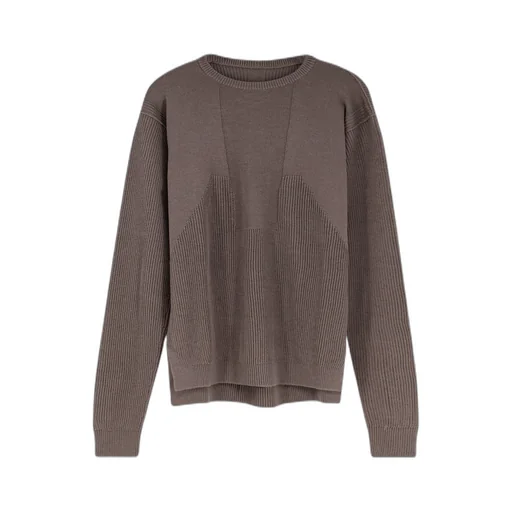 Rick Owens Ribbed Crew Neck Knitted Sweater