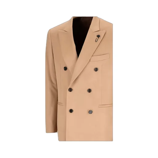 Double-Breasted Peak-Lapel Jacket