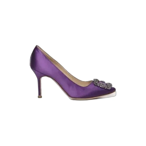 Manolo Blahnik Hangisi Pointed-Toe Pumps