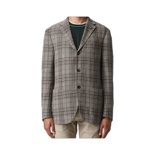 Checked Single-Breasted Blazer