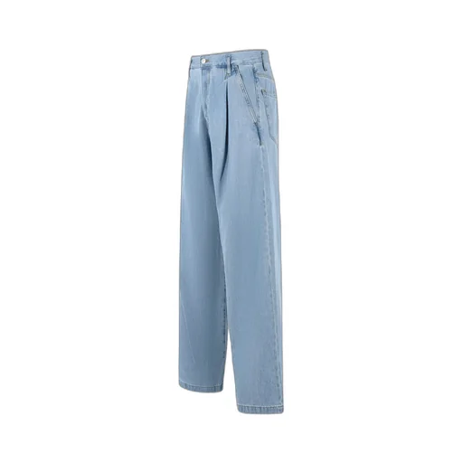 Dries Van Noten Logo Patch Pleated Jeans