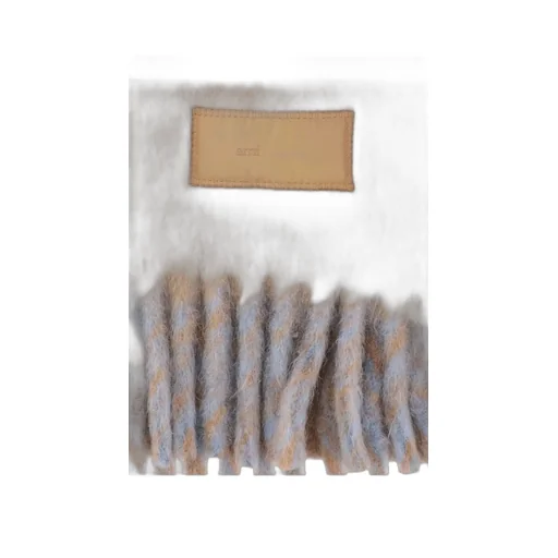Ami Paris Fringed Scarf