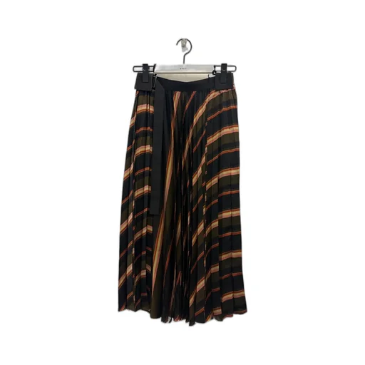Sacai Striped Pleated Skirt