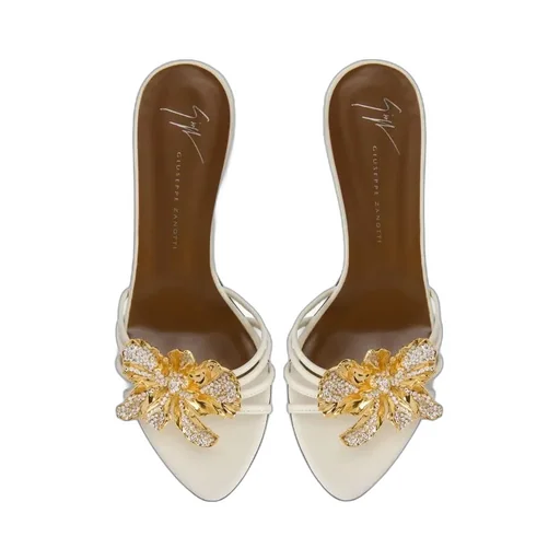 Giuseppe Zanotti Orchid Crystal 90 Mules
