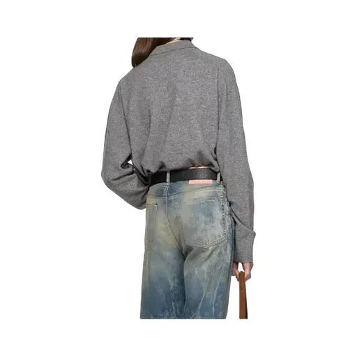 Long-Sleeved Knitted Polo Shirt