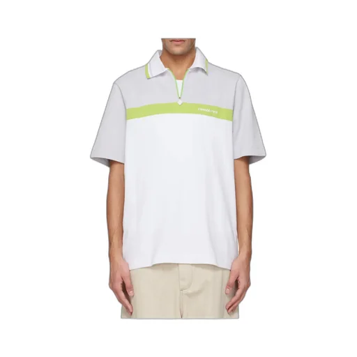 Striped Short-Sleeved Polo Shirt