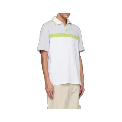 Striped Short-Sleeved Polo Shirt
