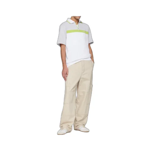 Striped Short-Sleeved Polo Shirt