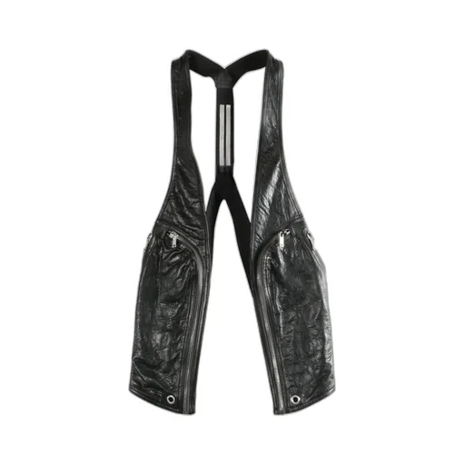 Zip-Up Leather Vest