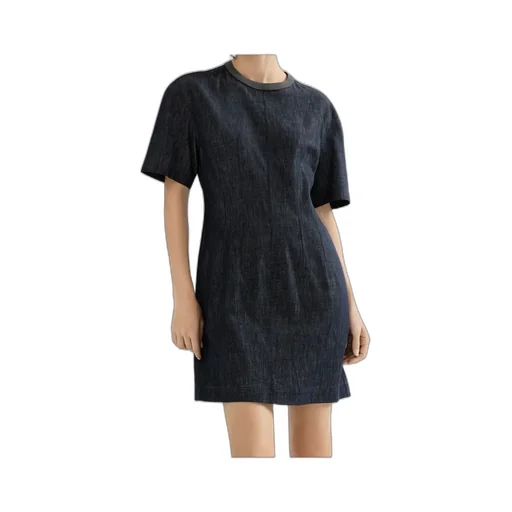 Brunello Cucinelli Short-Sleeved Denim Mini Dress