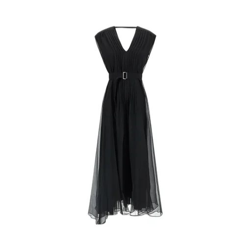 Brunello Cucinelli V-Neck Sleeveless Dress