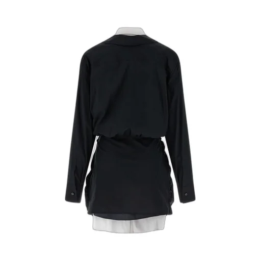 Double Layer Asymmetrical Shirt Dress