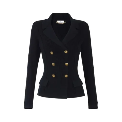 Knit Jacket With Jewel Buttons