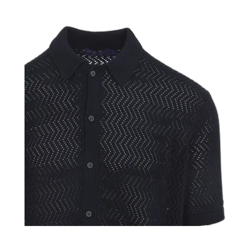Ralph Lauren Openwork Polo Knit Top