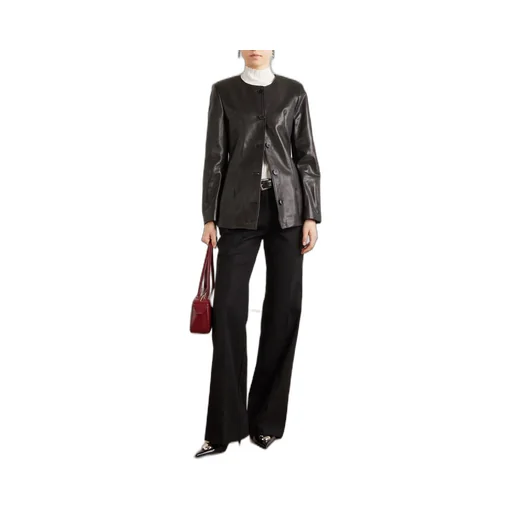 Maud Paneled Leather Jacket