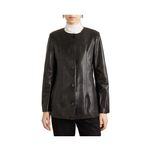 Maud Paneled Leather Jacket