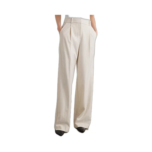 Jacquard Wide-Leg Casual Pants