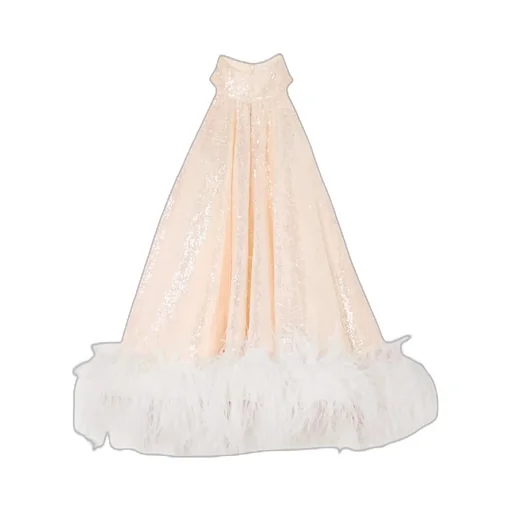 Cindy Feather-Trimmed Sequined Tulle Mini Dress