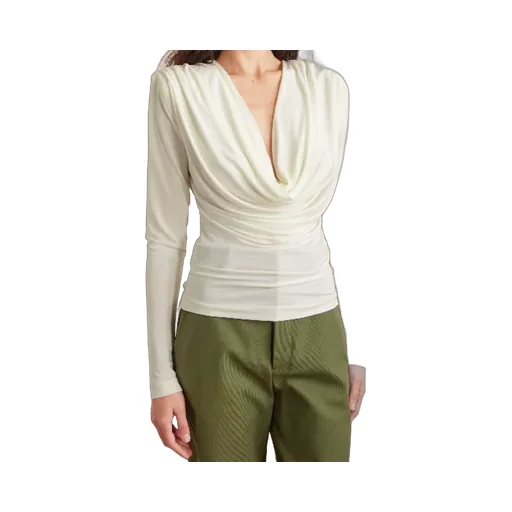 Wardrobe.Nyc Evening Cowl Neck Draped Blouse