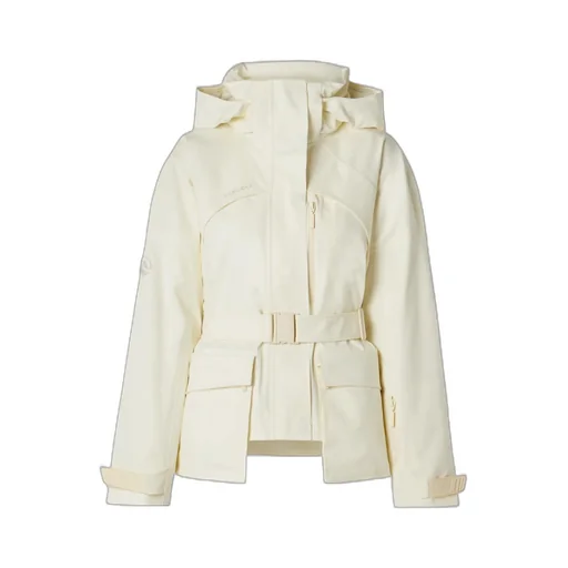 Hooded Belted Ski Casual Jacket