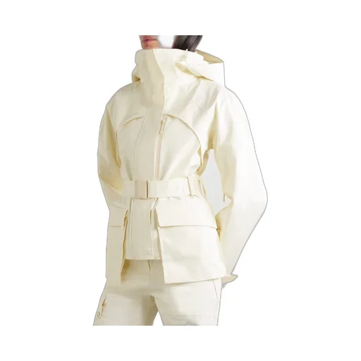 Hooded Belted Ski Casual Jacket