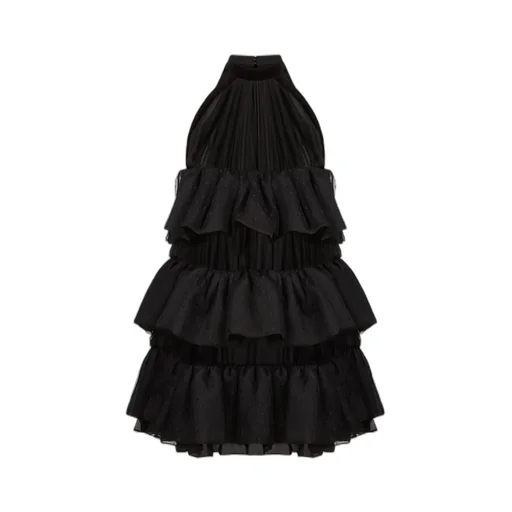 Halterneck Tiered Mini Dress