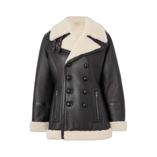 Double Breasted Leather Jacket