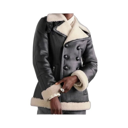 Double Breasted Leather Jacket