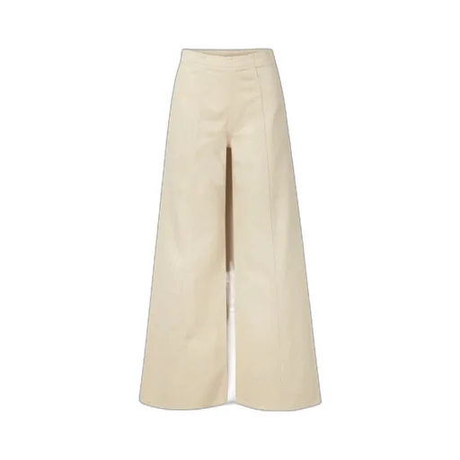 Spliced High-Waisted Wide-Leg Jeans