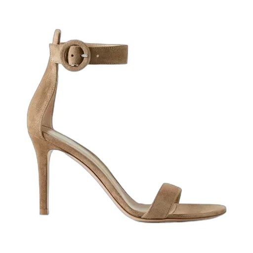Logo Buckle High-Heeled Sandals