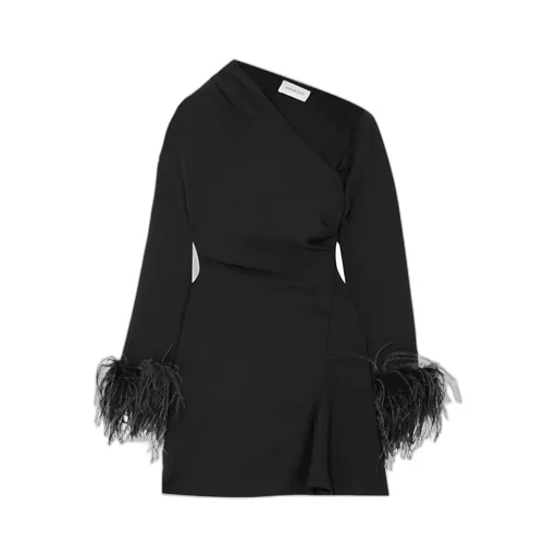 Feather Trimmed Dress