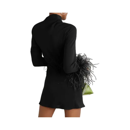 Feather Trimmed Dress