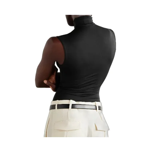 Stretch Knit Turtleneck Bodysuit