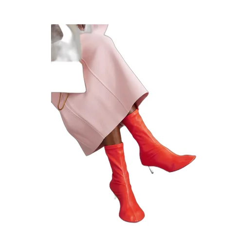 Thin-Heeled Ankle Boots