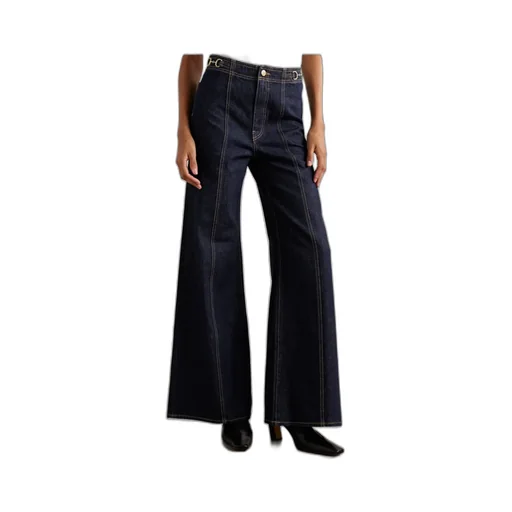 High-Waisted Flared Jeans
