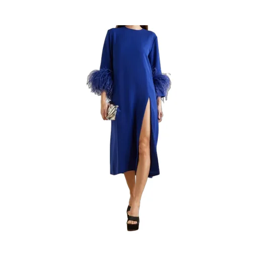 Billie's Long Dress With Feather Trimmings