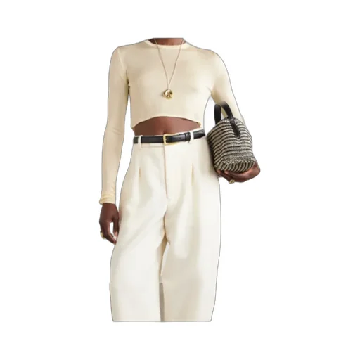 Kazel Cropped Knitted Top