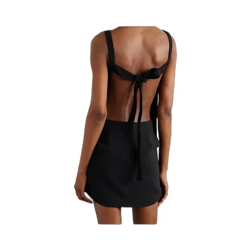 Alessa Open-Back Crepe Mini Dress