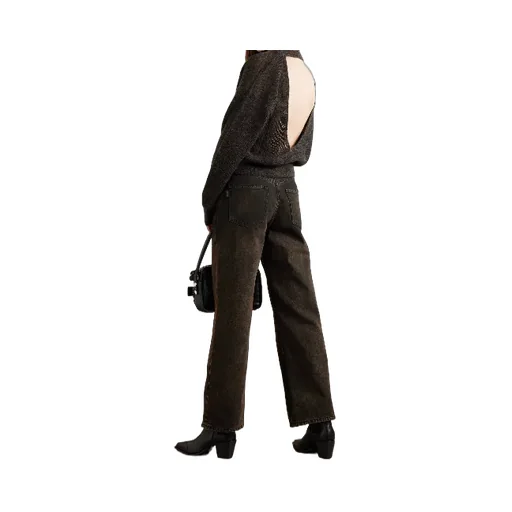 Backless Ribbed Knitted Sweater