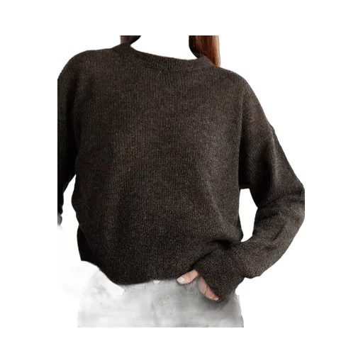 Backless Ribbed Knitted Sweater